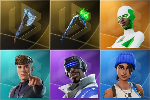 Leviathan Axe, Merry Mint Axe, Backlash, Clix, Blue Striker, Blue Team Leader