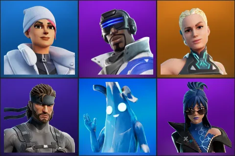 Blizzard Bomber, Blue Striker, Paradigm (Reality-659), Solid Snake, Polar Peely, Hope