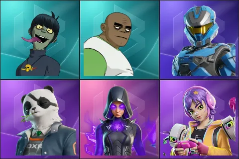 Murdoc, Russel, UNSC Spartan, Agent Patch, Augury, Battle Gamer Mae