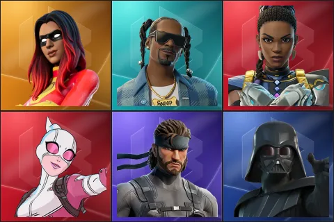 Joltara, Snoop Dogg, Shuri, Gwenpool, Solid Snake, Darth Vader