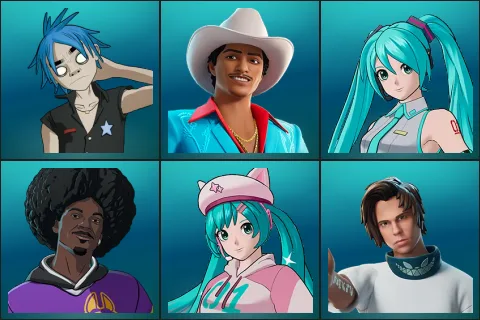 2D, Die With A Smile Bruno, Hatsune Miku, LBC '93 Dogg, Neko Hatsune Miku, Rubius