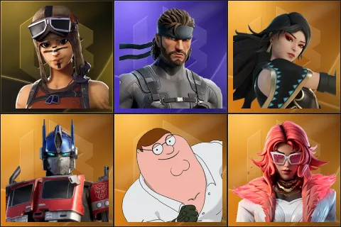 Renegade Raider, Solid Snake, Era, Optimus Prime, Peter Griffin, Valeria