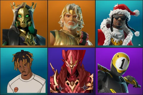 Hades, Zeus, Santa Dogg, Slayer Juice WRLD, Blood-Red Commander Igris, 1-Ball