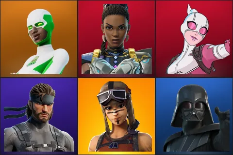 Backlash, Shuri, Gwenpool, Solid Snake, Renegade Raider, Darth Vader