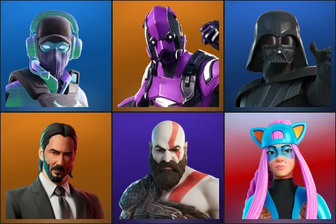 Breakpoint, Dark Vertex, Darth Vader, John Wick, Kratos, Alli