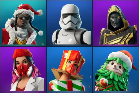 Santa Dogg, First Order Stormtrooper, Blitz Knight, Yulejacket, Holiday Boxy, Winterfest Bushranger