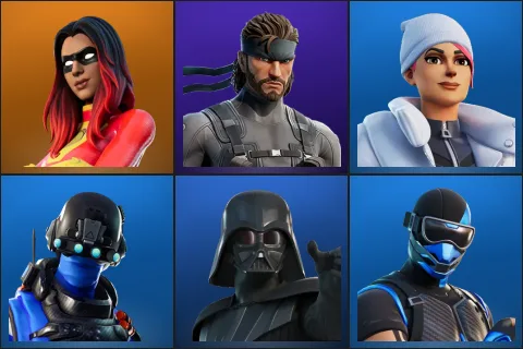 Joltara, Solid Snake, Blizzard Bomber, Carbon Commando, Darth Vader, Fixer