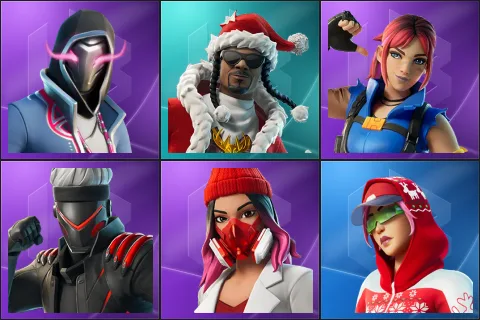 Xander, Santa Dogg, Explorer Emilie, Shinji, Yulejacket, Arctic Adeline