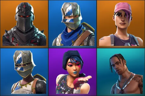 Black Knight, Blue Squire, Rose Team Leader, Royale Knight, Sparkle Specialist, Travis Scott