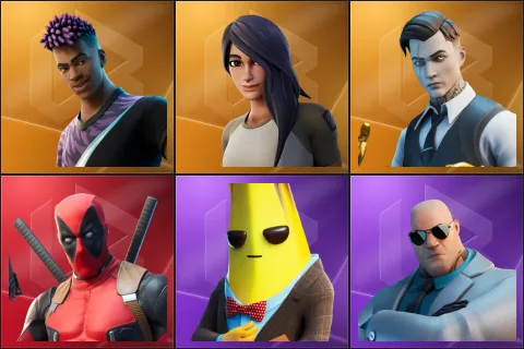 Fade, Gear Specialist Maya, Midas, Deadpool, Agent Peely, Brutus