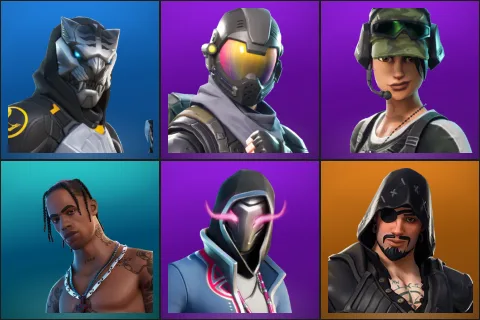 Huntmaster Saber, Rogue Agent, Trailblazer, Travis Scott, Xander, Blackheart