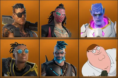 Joey, Kado Thorne, Kymera, Malik, Omegarok, Peter Griffin