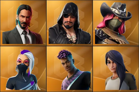 John Wick, Blackheart, Calamity, Catalyst, Fade, Gear Specialist Maya