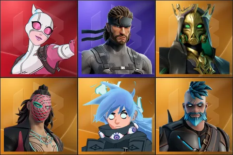 Gwenpool, Solid Snake, Hades, Kado Thorne, Nezumi, Omegarok