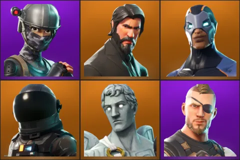 Elite Agent, The Reaper, Carbide, Dark Voyager, Love Ranger, Battlehawk
