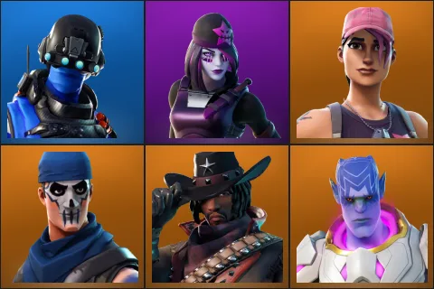 Carbon Commando, Dark Skully, Rose Team Leader, Warpaint, Deadfire, Kymera