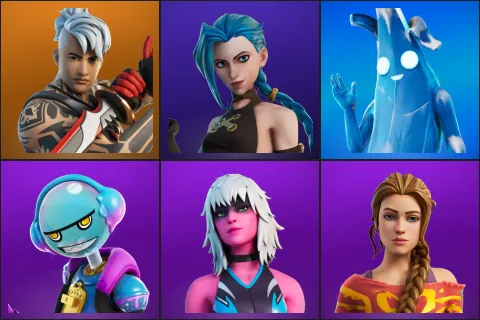 Ronin, Arcane Jinx, Polar Peely, Gumbo, Harlowe, Haven