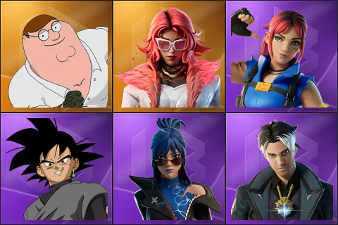 Peter Griffin, Valeria, Explorer Emilie, Goku Black, Hope, Montague