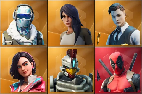 Frostbite, Gear Specialist Maya, Midas, Rox, Sentinel, Deadpool