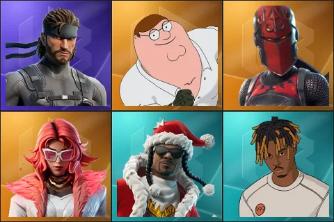 Solid Snake, Peter Griffin, Red Knight, Valeria, Santa Dogg, Slayer Juice WRLD