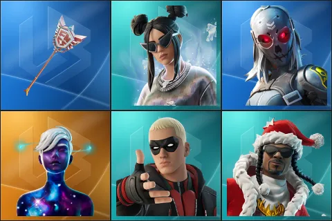 The Axe of Champions 2.0, Platinum Billie Eilish, Zadie, Galaxy Scout, Rap Boy, Santa Dogg