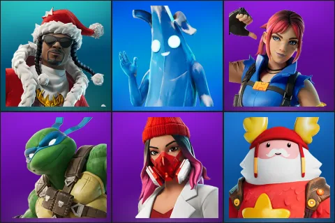 Santa Dogg, Polar Peely, Explorer Emilie, Leonardo, Yulejacket, Guff Gringle