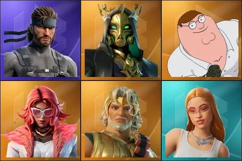 Solid Snake, Hades, Peter Griffin, Valeria, Zeus, Ice Spice
