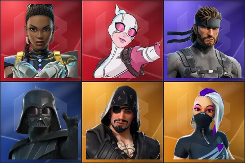 Shuri, Gwenpool, Solid Snake, Darth Vader, Blackheart, Catalyst