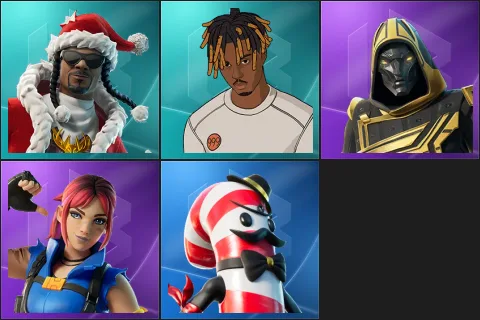 Santa Dogg, Slayer Juice WRLD, Blitz Knight, Explorer Emilie, Mr. Dappermint