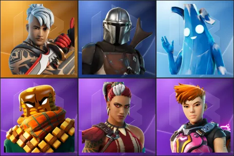 Ronin, Mandalorian, Polar Peely, Mancake, Mave, Reese
