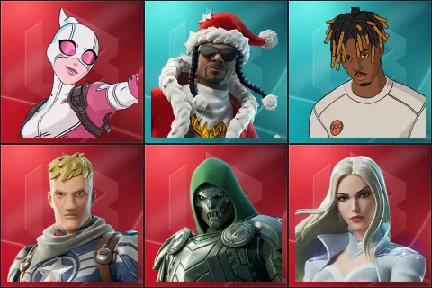 Gwenpool, Santa Dogg, Slayer Juice WRLD, Captain Jones, Doom, Emma Frost