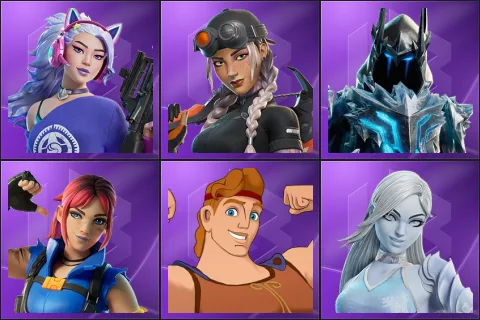 Dasha, Elite Jules, Exalted Ice King, Explorer Emilie, Hercules, Lady Windfrost