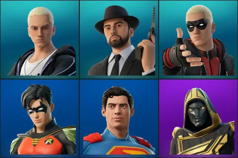 Slim Shady, Marshall Never More, Rap Boy, Robin, Superman, Blitz Knight