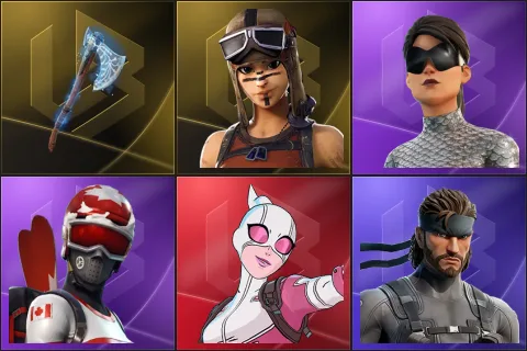 Leviathan Axe, Renegade Raider, Unchained Ramirez, Mogul Master (CAN), Gwenpool, Solid Snake