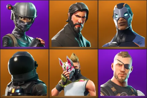 Elite Agent, The Reaper, Carbide, Dark Voyager, Drift, Battlehawk