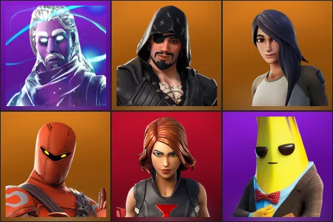 Galaxy, Blackheart, Gear Specialist Maya, Hybrid, Black Widow Outfit, Agent Peely
