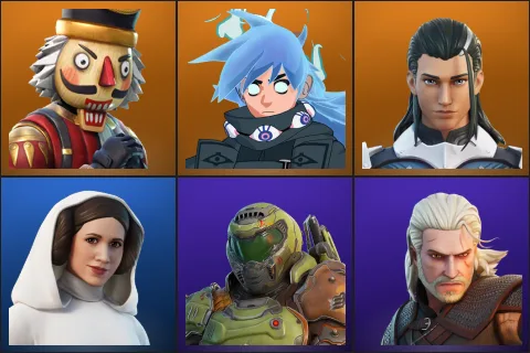 Crackshot, Nezumi, The Ageless, Leia Organa, Doom Slayer, Geralt of Rivia