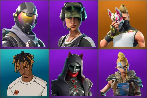 Rogue Agent, Trailblazer, Drift, Slayer Juice WRLD, Felina, Huntress