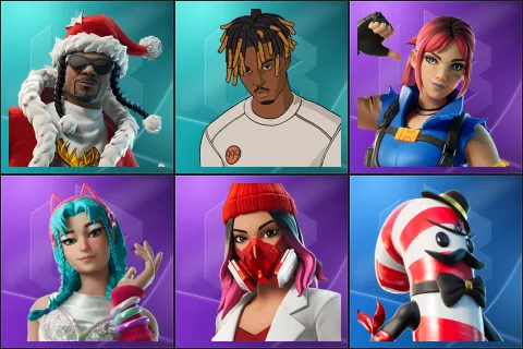 Santa Dogg, Slayer Juice WRLD, Explorer Emilie, Katalina, Yulejacket, Mr. Dappermint