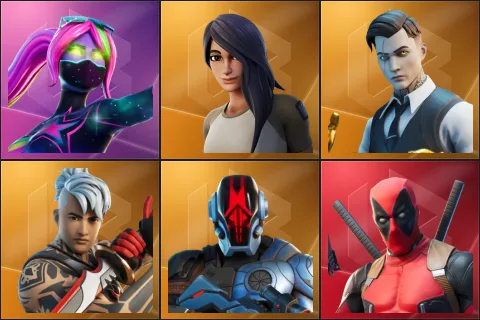 Galaxia, Gear Specialist Maya, Midas, Ronin, The Foundation, Deadpool