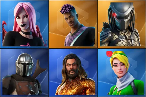 Haze, Fade, Predator, Mandalorian, Aquaman, Snowbell