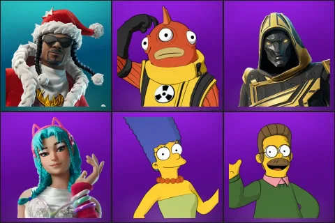 Santa Dogg, Blinky Fishstick, Blitz Knight, Katalina, Marge Simpson, Ned Flanders