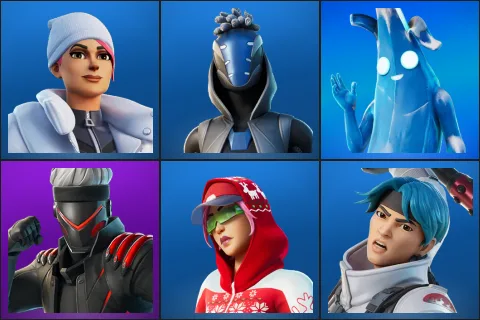 Blizzard Bomber, Sultura, Polar Peely, Shinji, Arctic Adeline, Jun-Hwan