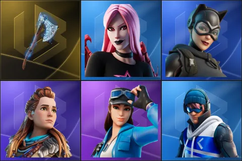 Leviathan Axe, Haze, Catwoman Zero, Aloy, Cloud Striker, Point Patroller