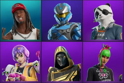 Kai Cenat, UNSC Spartan, Agent Patch, Battle Gamer Mae, Blitz Knight, Bug Punk Sunny