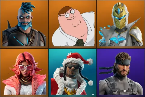 Omegarok, Peter Griffin, Spectra Knight, Valeria, Santa Dogg, Solid Snake