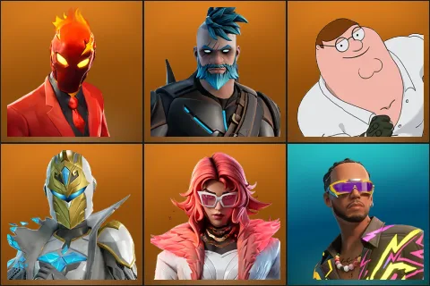 Inferno, Omegarok, Peter Griffin, Spectra Knight, Valeria, Lewis Hamilton