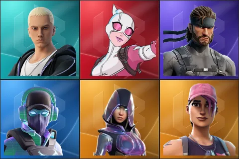 Slim Shady, Gwenpool, Solid Snake, Breakpoint, Glow, Rose Team Leader