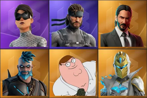 Unchained Ramirez, Solid Snake, John Wick, Omegarok, Peter Griffin, Spectra Knight