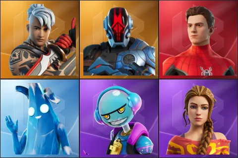 Ronin, The Foundation, Spider-Man (No Way Home), Polar Peely, Gumbo, Haven